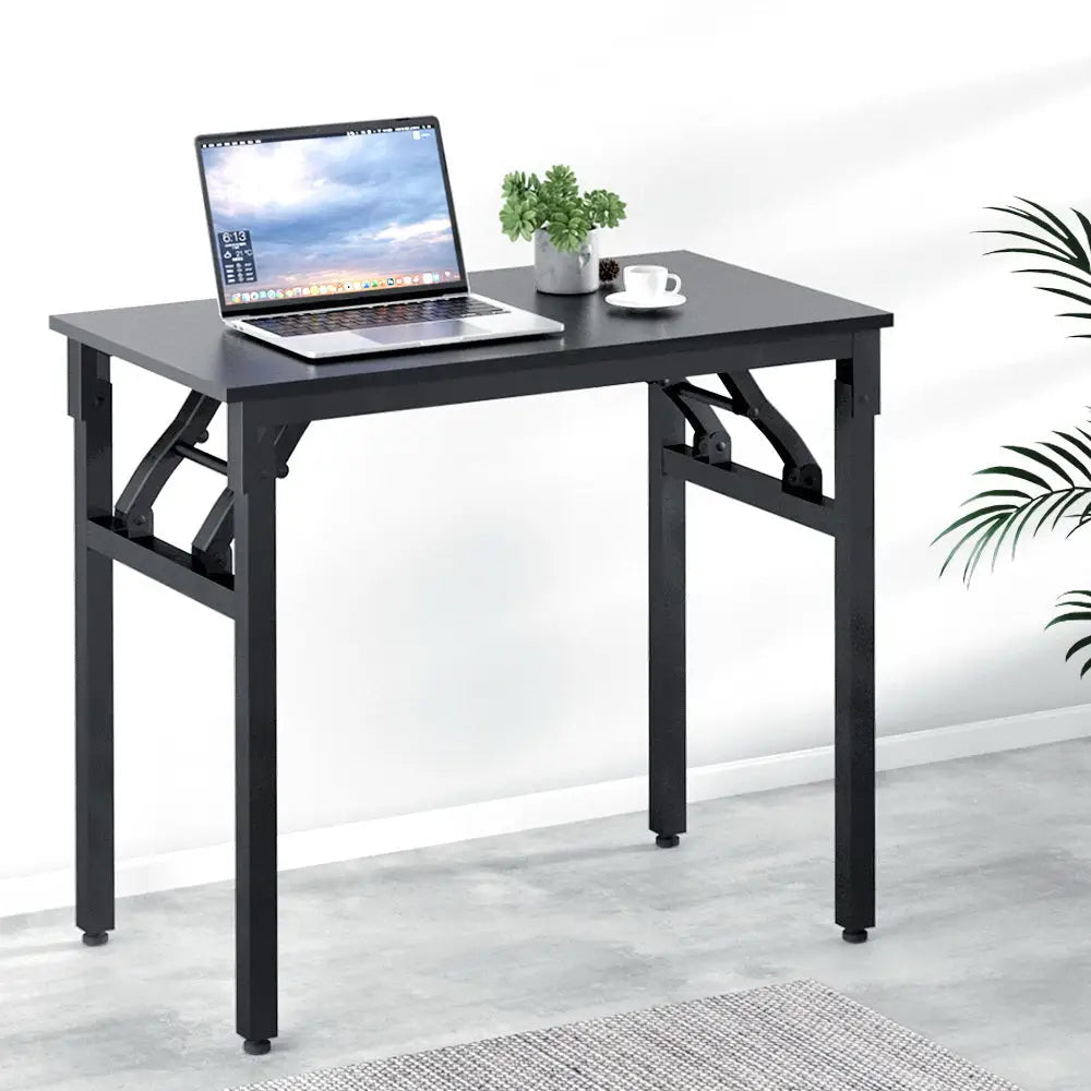 Artiss Computer Desk Foldable Balck 80CM - Furniture > Office
