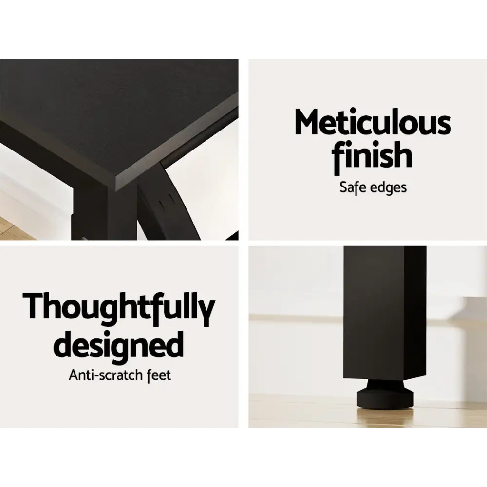 Artiss Computer Desk Foldable Balck 80CM - Furniture > Office