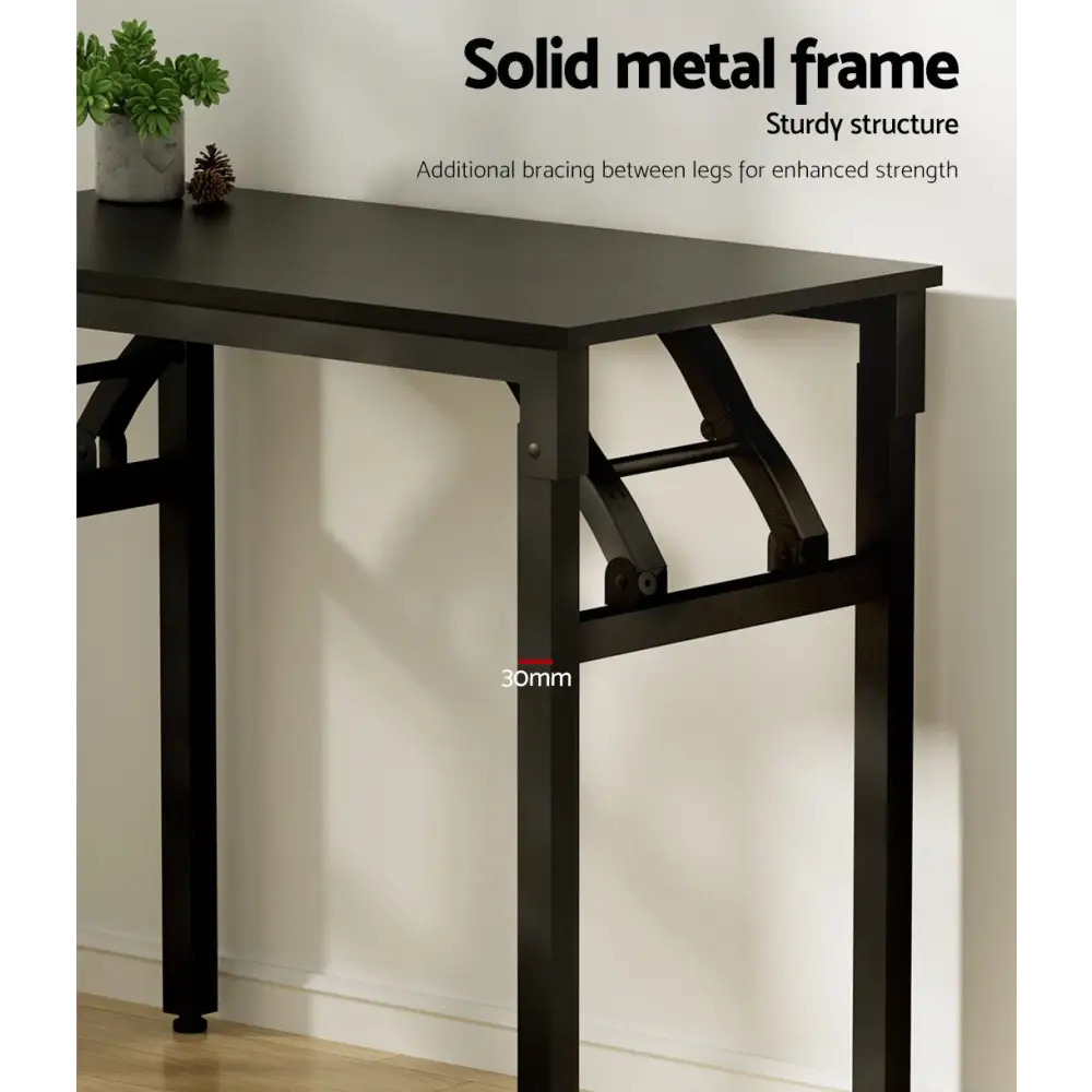 Artiss Computer Desk Foldable Balck 80CM - Furniture > Office