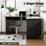Artiss Computer Desk Home Office Study Desks L-shaped Corner Table with Storage - Furniture > Office > Desks