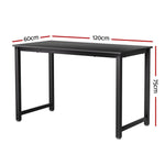 Artiss Computer Desk Home Office Study Table Black 120CM - Furniture > Office > Desks