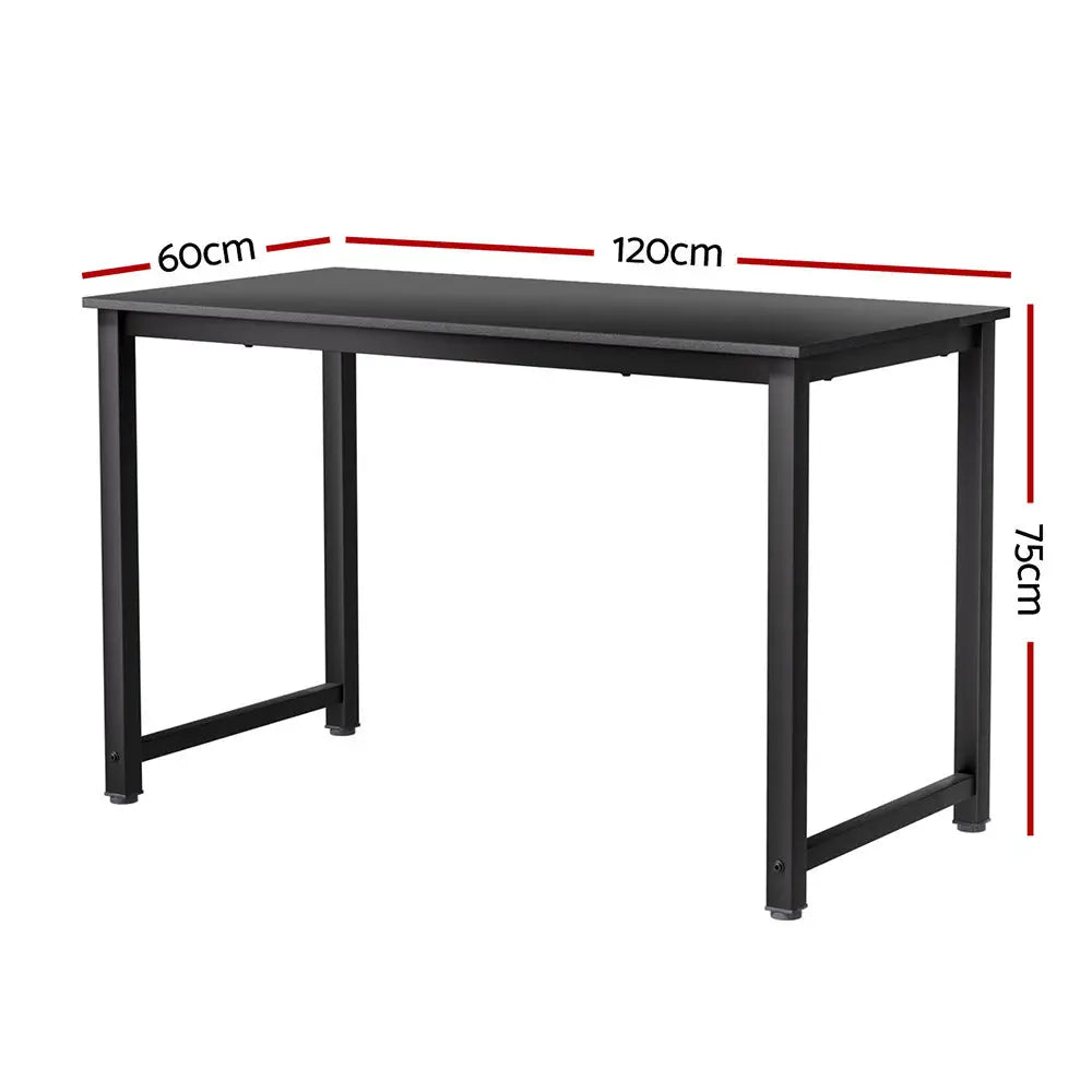 Artiss Computer Desk Home Office Study Table Black 120CM - Furniture > Office > Desks