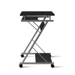 Artiss Computer Desk Keyboard Tray Shelf Black 60CM - Furniture > Office