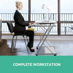 Artiss Computer Desk Keyboard Tray Shelf White 60CM - Furniture > Office