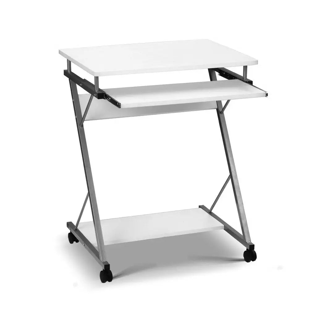 Artiss Computer Desk Keyboard Tray Shelf White 60CM - Furniture > Office