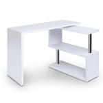 Artiss Computer Desk L-Shape Bookshelf White - Furniture > Office