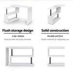Artiss Computer Desk L-Shape Bookshelf White - Furniture > Office