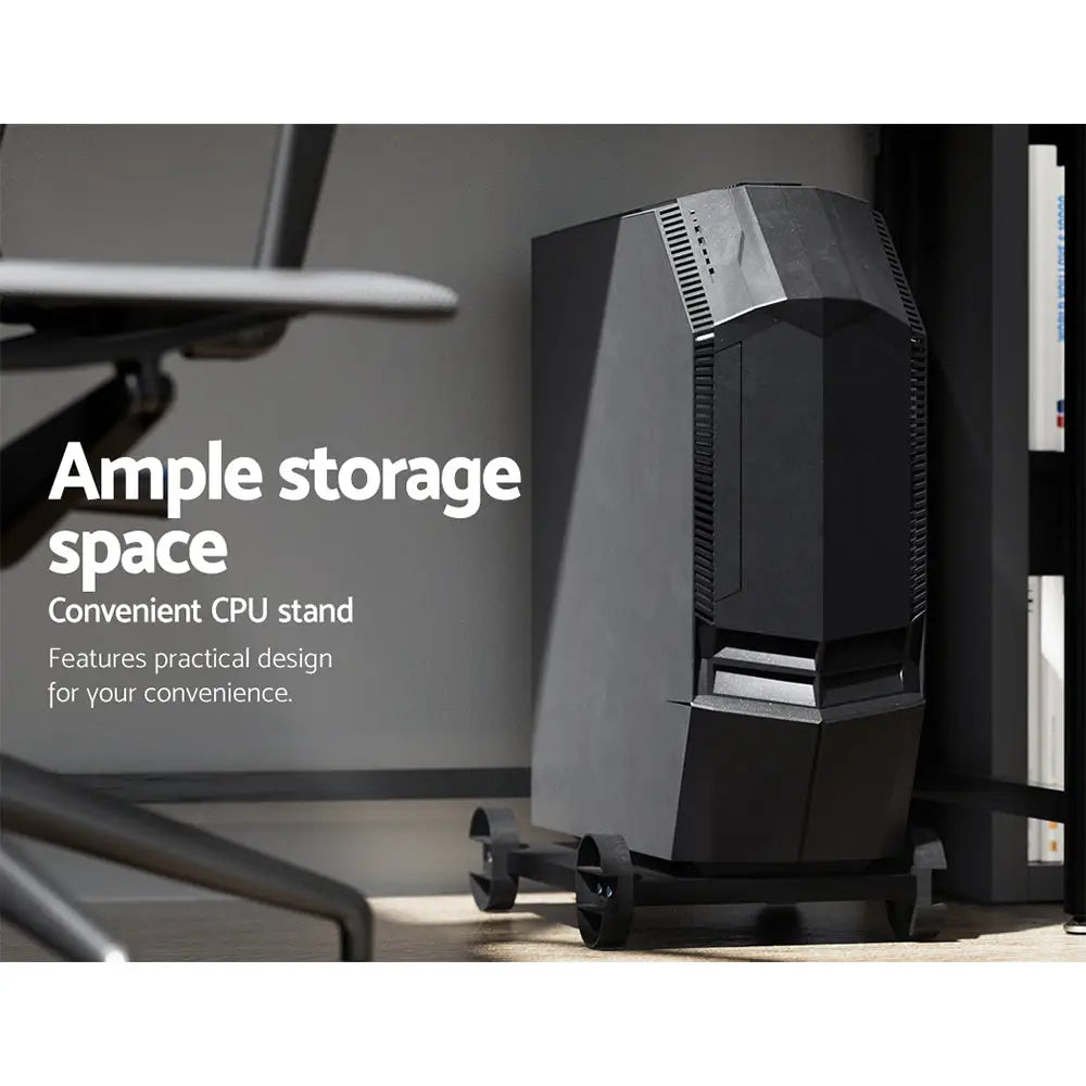 Artiss Computer Desk L-Shape CPU Stand Black 147CM - Furniture > Office