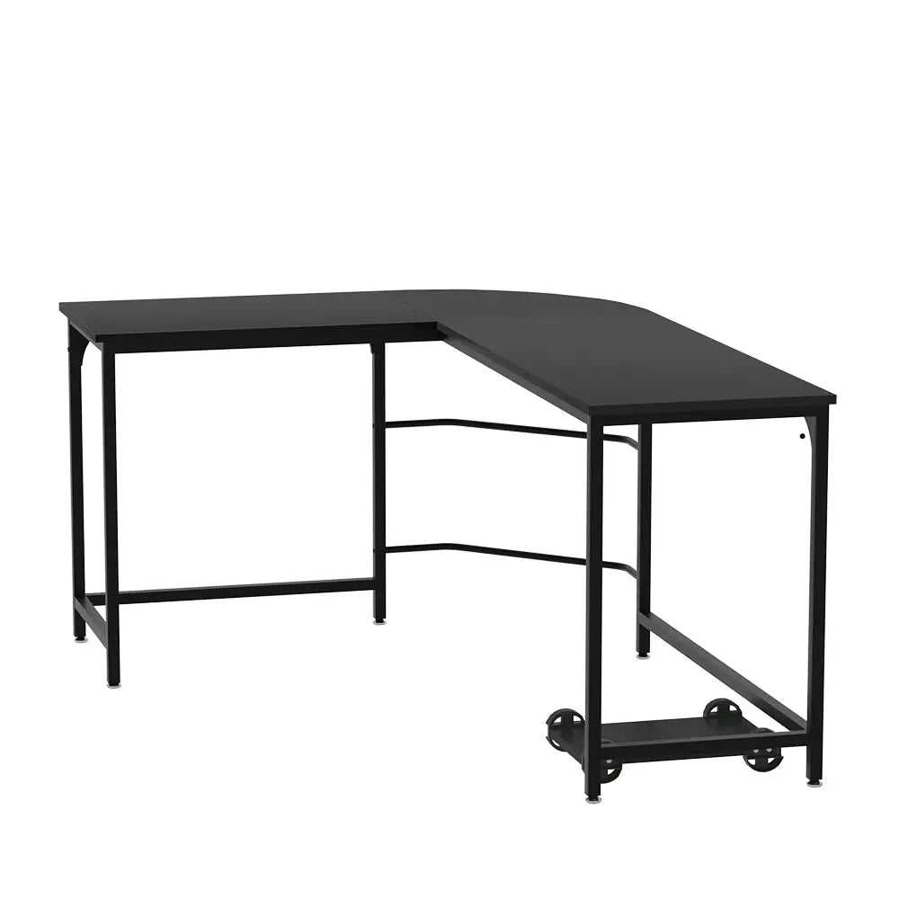 Artiss Computer Desk L-Shape CPU Stand Black 147CM - Furniture > Office
