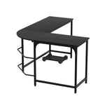 Artiss Computer Desk L-Shape CPU Stand Black 147CM - Furniture > Office