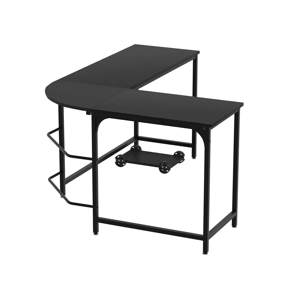 Artiss Computer Desk L-Shape CPU Stand Black 147CM - Furniture > Office