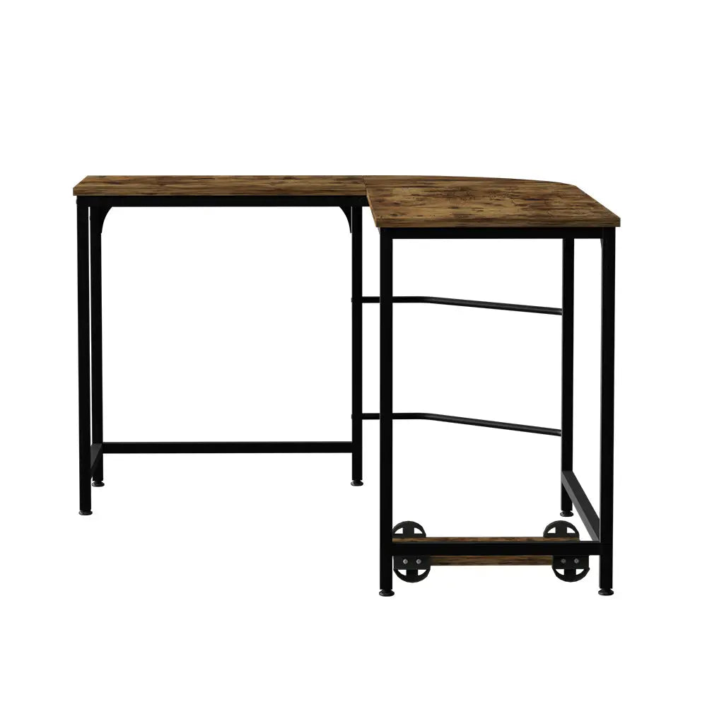 Artiss Computer Desk L-Shape CPU Stand Brown 147CM - Furniture > Office