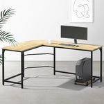 Artiss Computer Desk L-Shape CPU Stand Oak 147CM - Furniture > Office