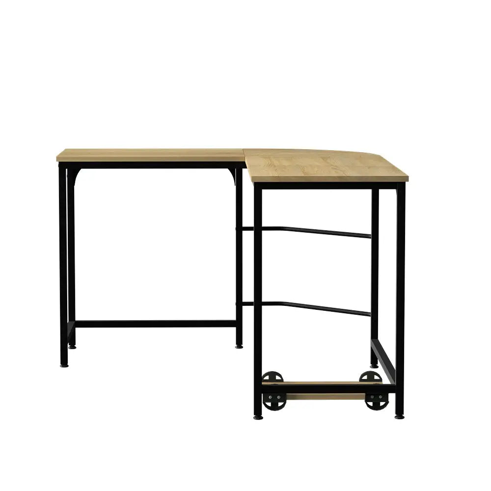 Artiss Computer Desk L-Shape CPU Stand Oak 147CM - Furniture > Office