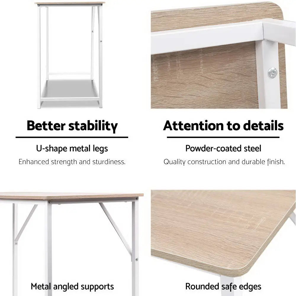 Artiss Computer Desk Oak 100CM - Furniture > Office