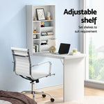 Artiss Computer Desk Office Chair Set PU Leather Wall Mount Foldable Table White - Furniture > Office > Desks
