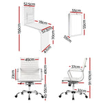 Artiss Computer Desk Office Chair Set PU Leather Wall Mount Foldable Table White - Furniture > Office > Desks