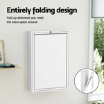 Artiss Computer Desk Office Chair Set PU Leather Wall Mount Foldable Table White - Furniture > Office > Desks
