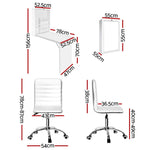 Artiss Computer Desk Office Chair Set PU Leather Wall Mount Foldable Table White - Furniture > Office > Desks