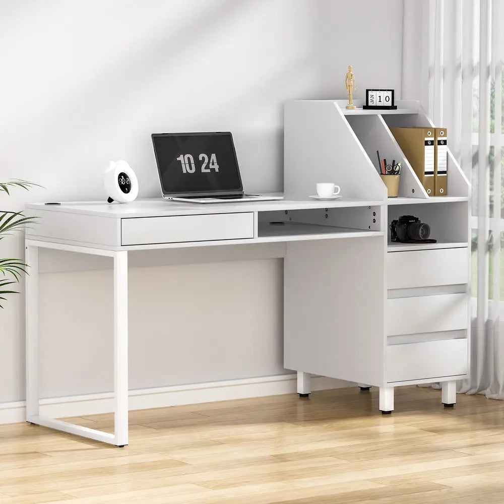 Artiss Computer Desk Office Study Desks Table Drawer Bookshelf - Furniture > Office