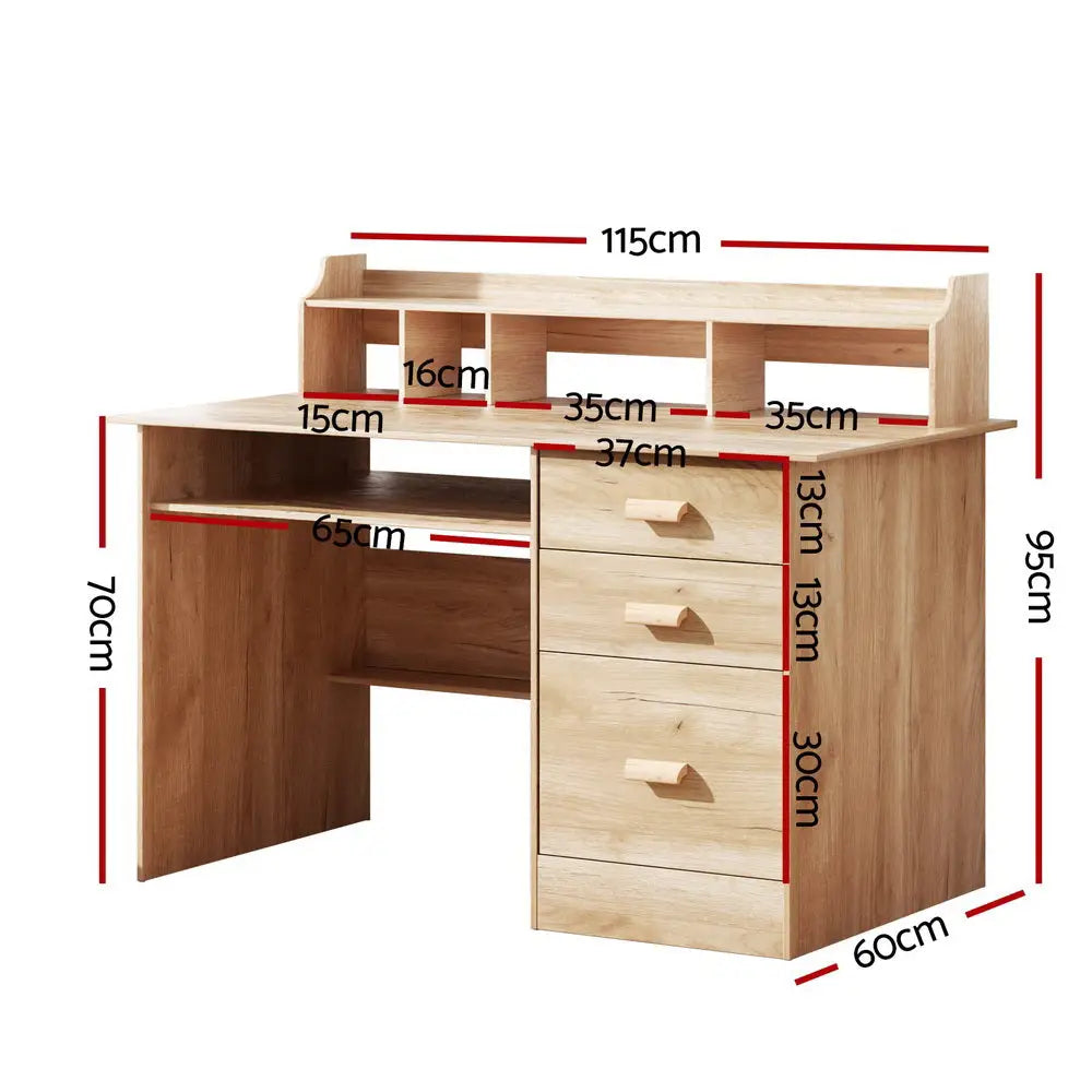 Artiss Computer Desk Office Study Desks Table Shelf Drawer - Furniture > Office > Desks