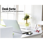 Artiss Computer Desk Shelf Drawer White 100CM - Furniture > Office