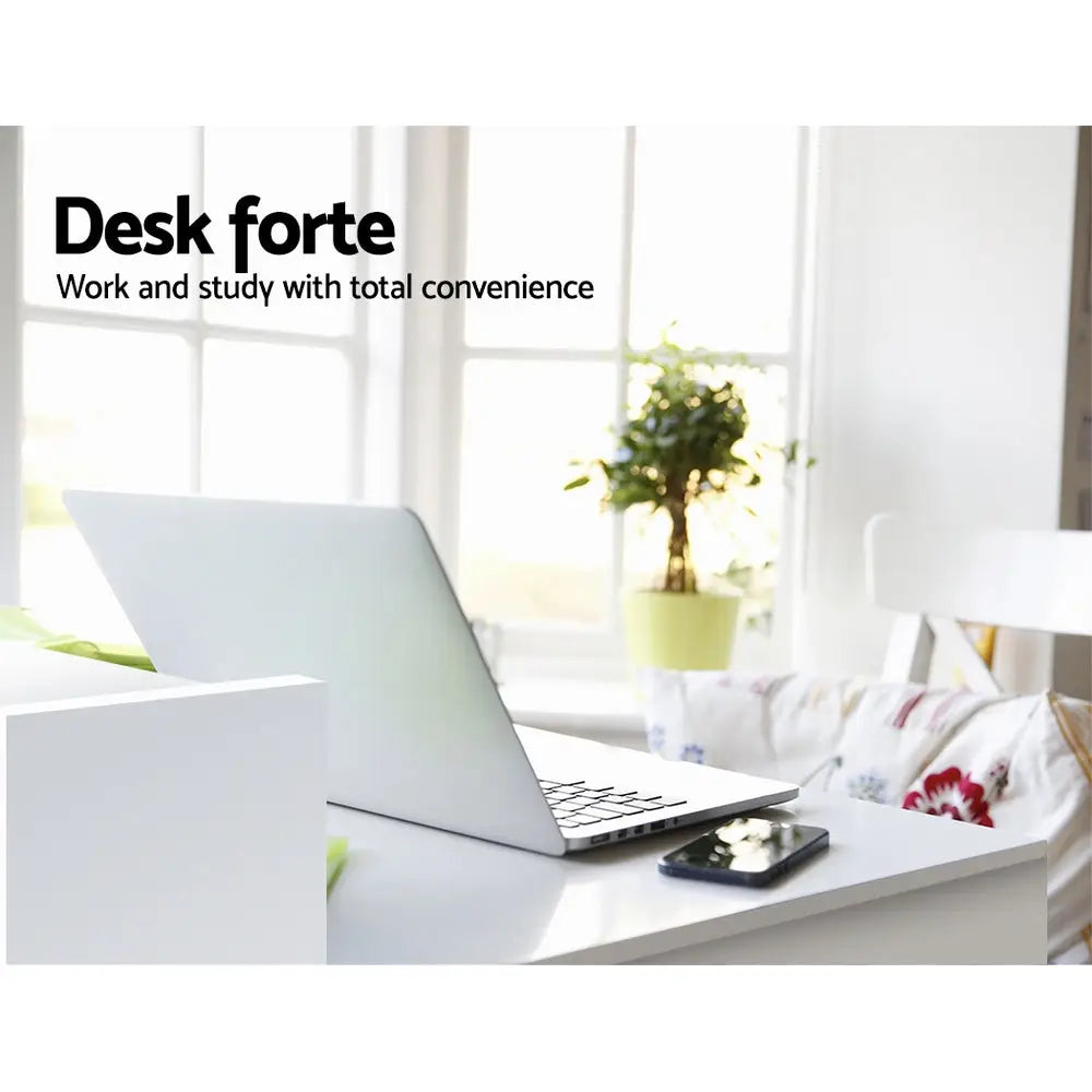 Artiss Computer Desk Shelf Drawer White 100CM - Furniture > Office