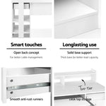 Artiss Computer Desk Shelf Drawer White 100CM - Furniture > Office