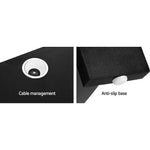 Artiss Computer Desk Shelf L-Shape Black 136CM - Furniture > Office