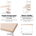 Artiss Computer Desk Shelf Oak 120CM - Furniture > Office