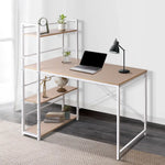 Artiss Computer Desk Shelf Oak 120CM - Furniture > Office