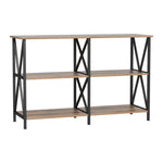 Artiss Console Table 120CM 3-tier Walnut Xiah - Furniture > Living Room