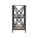 Artiss Console Table 120CM 3-tier Walnut Xiah - Furniture > Living Room