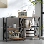 Artiss Console Table 120CM 3-tier Walnut Xiah - Furniture > Living Room