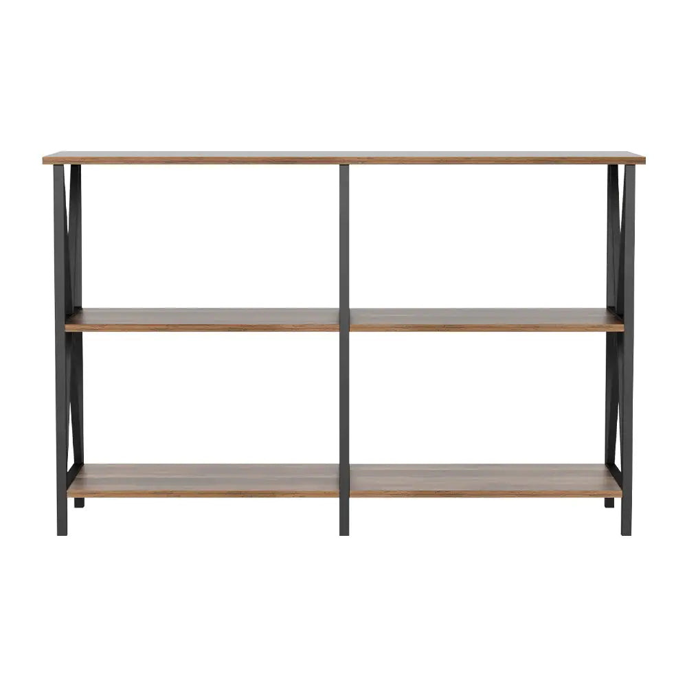 Artiss Console Table 120CM 3-tier Walnut Xiah - Furniture > Living Room