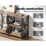 Artiss Console Table 120CM 3-tier Walnut Xiah - Furniture > Living Room