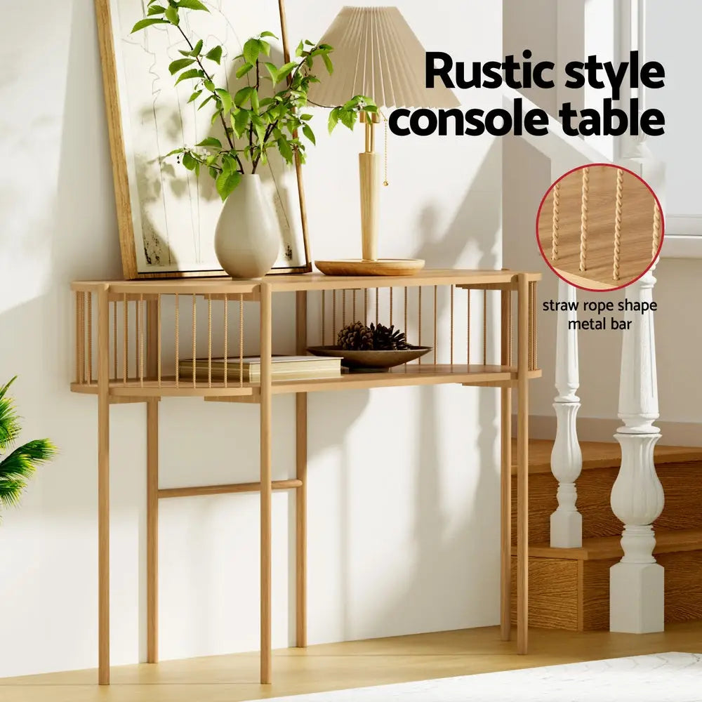 Artiss Console Table 124CM Pine - Furniture > Living Room > Side Tables