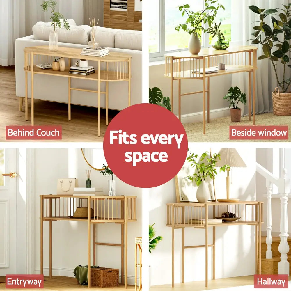 Artiss Console Table 124CM Pine - Furniture > Living Room > Side Tables