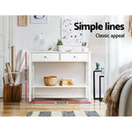 Artiss Console Table 2 Drawers 100CM White Chole - Furniture > Living Room