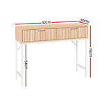 Artiss Console Table 2 Drawers 92CM - Furniture > Office > Desks