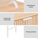 Artiss Console Table 2 Drawers 92CM - Furniture > Office > Desks