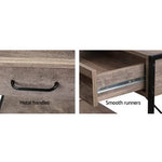 Artiss Console Table 2 Drawers Walnut Marconi - Furniture > Living Room