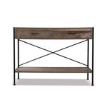 Artiss Console Table 2 Drawers Walnut Marconi - Furniture > Living Room