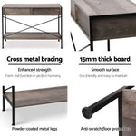 Artiss Console Table 2 Drawers Walnut Marconi - Furniture > Living Room
