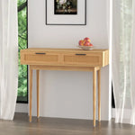 Artiss Console Table 2 Rattan Drawers - Furniture > Living Room