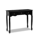 Artiss Console Table 3 Drawers Black Hamptons - Furniture > Bedroom