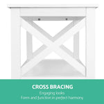 Artiss Console Table 3-tier White Polly - Furniture > Living Room > Side Tables