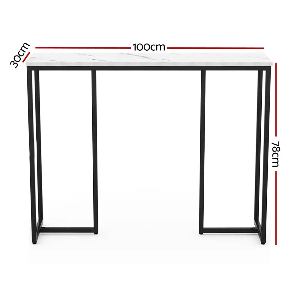 Artiss Console Table Marble Effect Frenisha - Furniture > Living Room