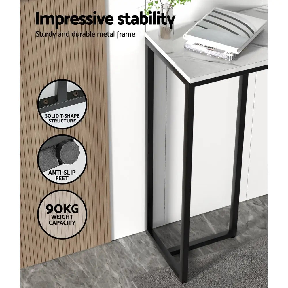 Artiss Console Table Marble Effect Frenisha - Furniture > Living Room