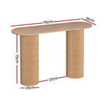 Artiss Console Table Oval 115CM Pine Blake - Furniture > Living Room > Side Tables